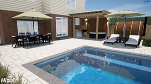 Fiberglass Pool Design Perspective In Kitchener, ON