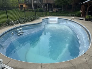 Inground swimming pool renovation by Hipel Pools in Kitchener, Ontario