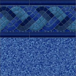 Findlay Raleigh Blue Tile With Blue Beach Pebble Floor Pool Liner