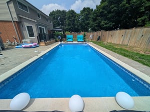 Pool transformed with a vinyl pool liner replacement in Kitchener, ON