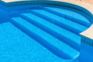 Custom vinyl liner pool steps